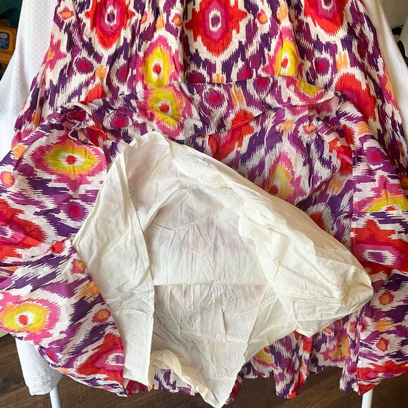 Old Navy Women Tube Maxi Dress size 16 Dress Floral Pink & Purple Cotton Summer - Picture 5 of 9